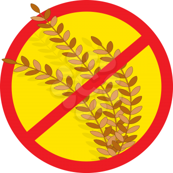 Royalty Free Clipart Image of a Symbol For Wheat Intolerance