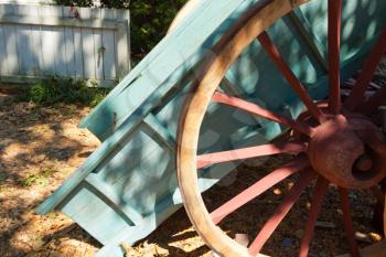 Royalty Free Photo of an Old Wagon Wheel