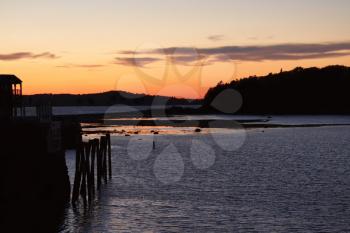 Sunset in Acadia National Park, Bar Harbor, Maine.