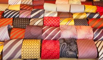 Neckties on sale at the department store.