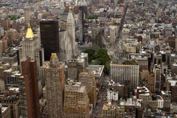 New York, USA- June 26, 2012: Rooftop view of New York City. It is the most densely populated city in the USA.