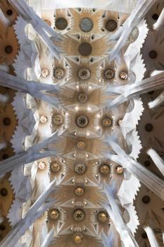 Barcelona, Spain - November 9, 2015: La Sagrada Familia is a UNESCO World Heritage Site, drawing an estimated 2.5 million visitors annually.