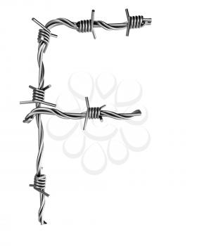 Royalty Free Clipart Image of a Barbed Wire F