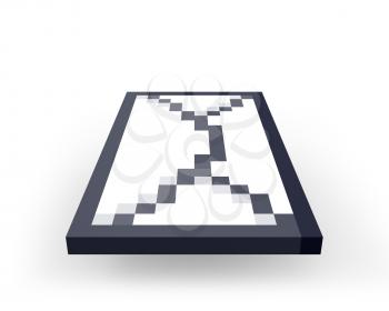 Royalty Free Clipart Image of a Pixelated Envelope