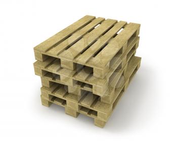 Royalty Free Clipart Image of Wood Pallets