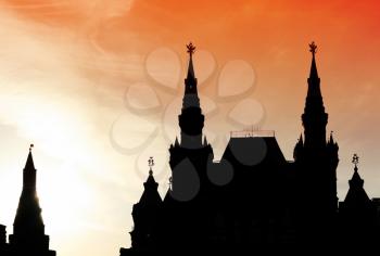 Moscow, Russia, Red square, sundown