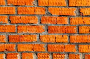Structure of rough brick wall