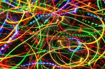 Abstract background with motion glowing lights lines