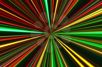 Abstract background with concentric glowing lights lines