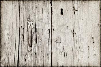 Grunge texture of very old wooden door