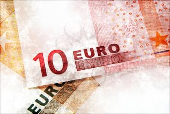 Abstract grunge background with Euro money