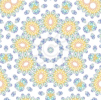 Background with abstract color pattern on white
