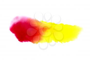 Bright abstract watercolor shape for design