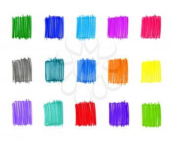 Set of abstract colorful elements for design 