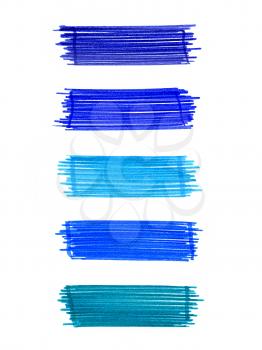 Set of abstract blue elements for design 