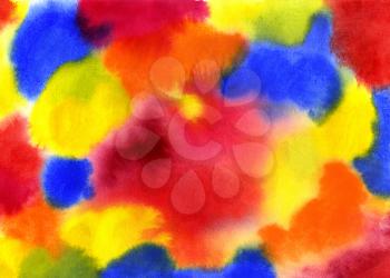 Abstract watercolor background with bright colorful spots
