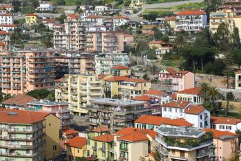 View of Sanremo (San Remo) on Italian Riviera, Provincia di Imperia, Liguria, Italy