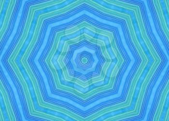 Bright blue and green background with concentric pattern 