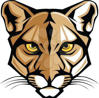 Royalty Free Clipart Image of a Cougar Mascot