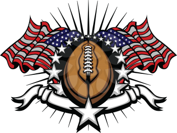 Royalty Free Clipart Image of a Football Logo