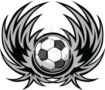 Royalty Free Clipart Image of a Soccer Logo