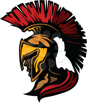 Royalty Free Clipart Image of a Spartan Head