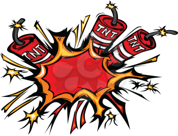 Royalty Free Clipart Image of an Explosion