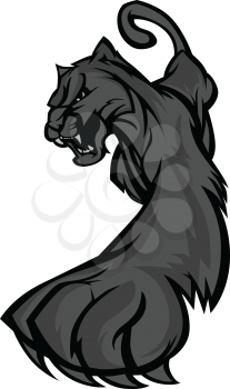 Graphic Mascot Vector Image of a Prowling Black Panther Body