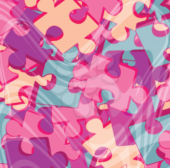 Royalty Free Clipart Image of a Jigsaw Piece Background