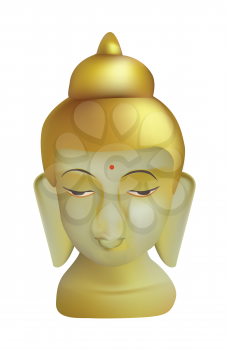 Royalty Free Clipart Image of a Buddha Sculpture