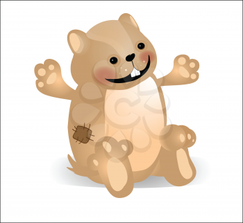 Royalty Free Clipart Image of a Hamster Puppet