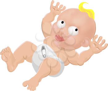 Royalty Free Clipart Image of an Adorable Baby