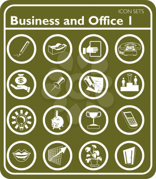 Royalty Free Clipart Image of Business and Office Icons