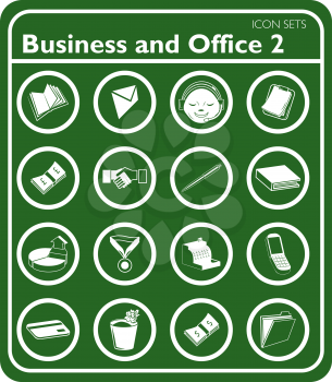Royalty Free Clipart Image of a Set of Business and Office Icons