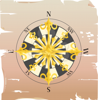 Royalty Free Clipart Image of a Compass 