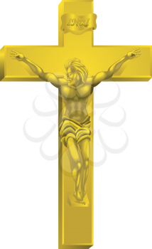 Royalty Free Clipart Image of a Crucifix 