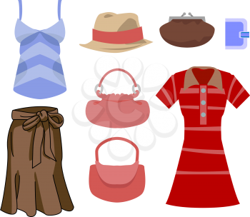 Royalty Free Clipart Image of a Fashion Accessories 