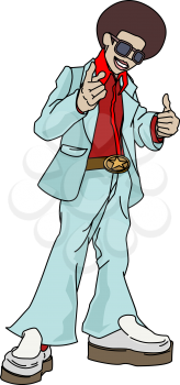 Royalty Free Clipart Image of a Funky Young Man