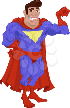 Royalty Free Clipart Image of a Superhero 