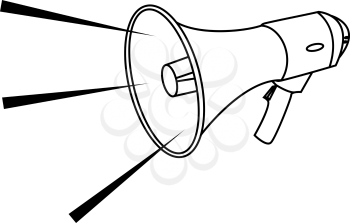 Royalty Free Clipart Image of a Megaphone 