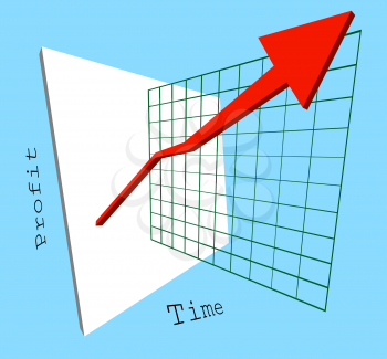 Royalty Free Clipart Image of a Graph Showing Profit 
