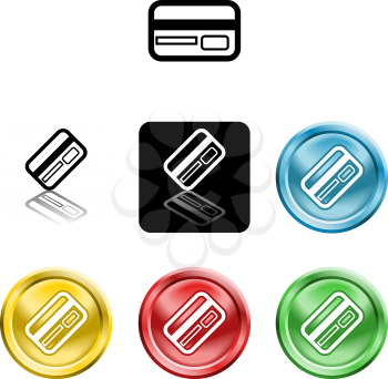 Royalty Free Clipart Image of Credit Card Icons