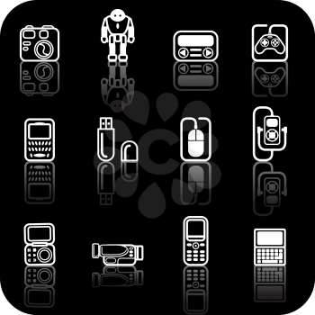 Royalty Free Clipart Image of Gadget Icons