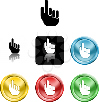 Royalty Free Clipart Image of Various Hand Icons