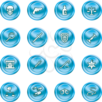 Royalty Free Clipart Image of Law Related Icons