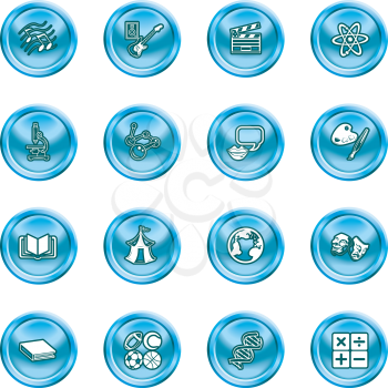 Royalty Free Clipart Image of School Icons