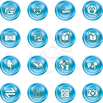 Royalty Free Clipart Image of Networking Icons