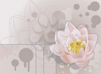 Royalty Free Clipart Image of an Abstract Lily Background