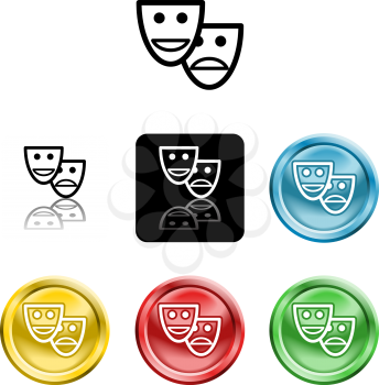 Royalty Free Clipart Image of Mask Icons