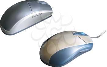 Royalty Free Clipart Image of Two Computer Mice